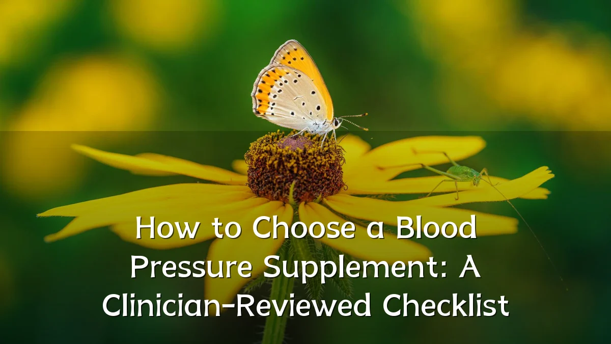 How to Choose a Blood Pressure Supplement: A Clinician-Reviewed Checklist