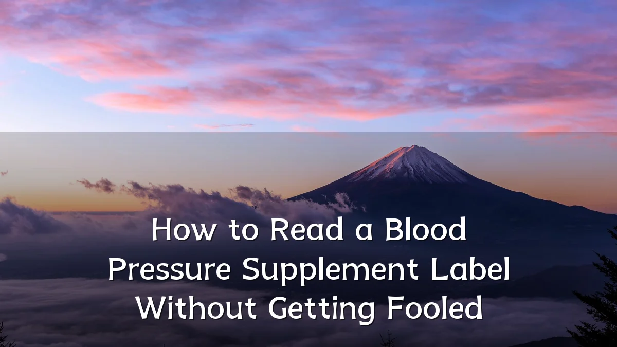 How to Read a Blood Pressure Supplement Label Without Getting Fooled